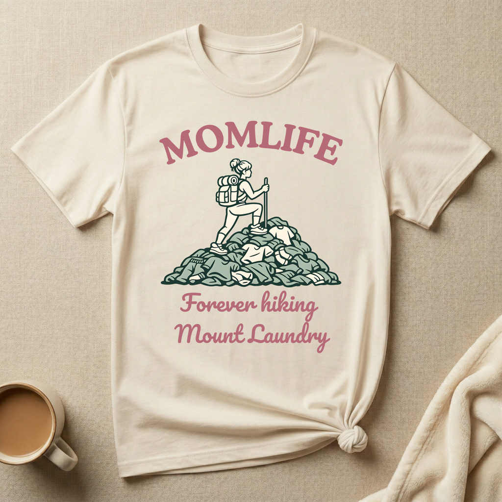 Forever Hiking Mount Laundry – Mom Life T-Shirt