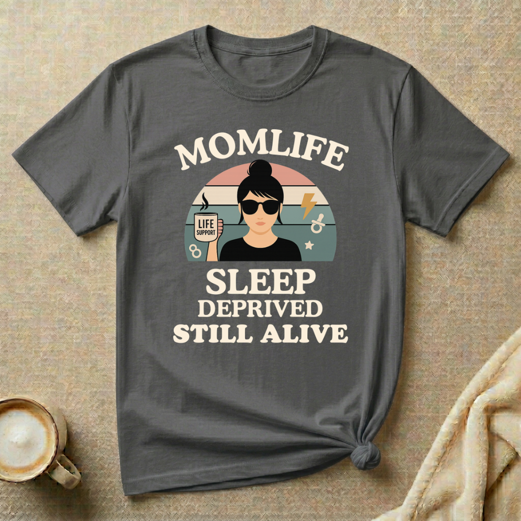 Sleep Deprived Still Alive Mom Life T-Shirt