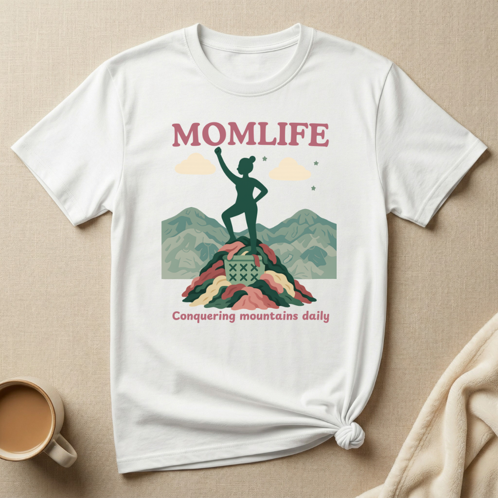 Conquering Mountains Daily – Mom Life T-Shirt